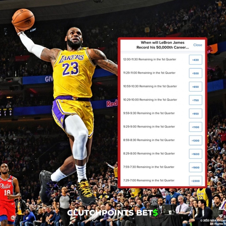 僅差1分！詹姆斯今日何時破五萬分賠率：開場30秒內最被看好