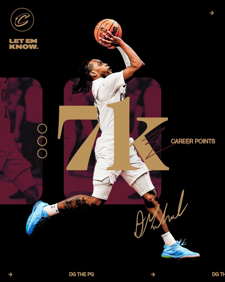 未來可期！加蘭騎士生涯得分達(dá)到7000分 隊(duì)史第11位！