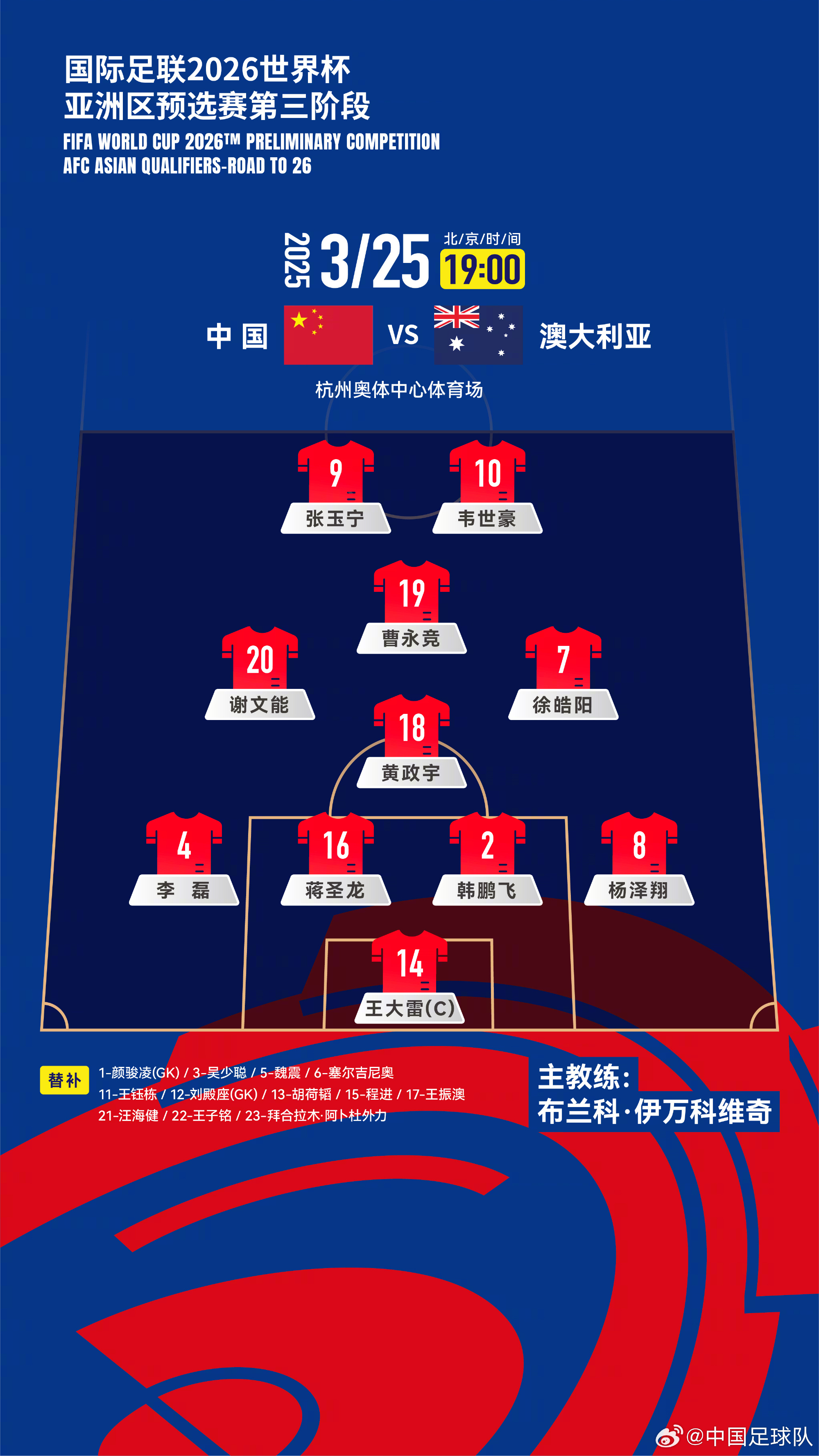 遭伊萬詬病！國足首發(fā)11人聯(lián)賽出場：僅4人鐵主力，楊澤翔0出場